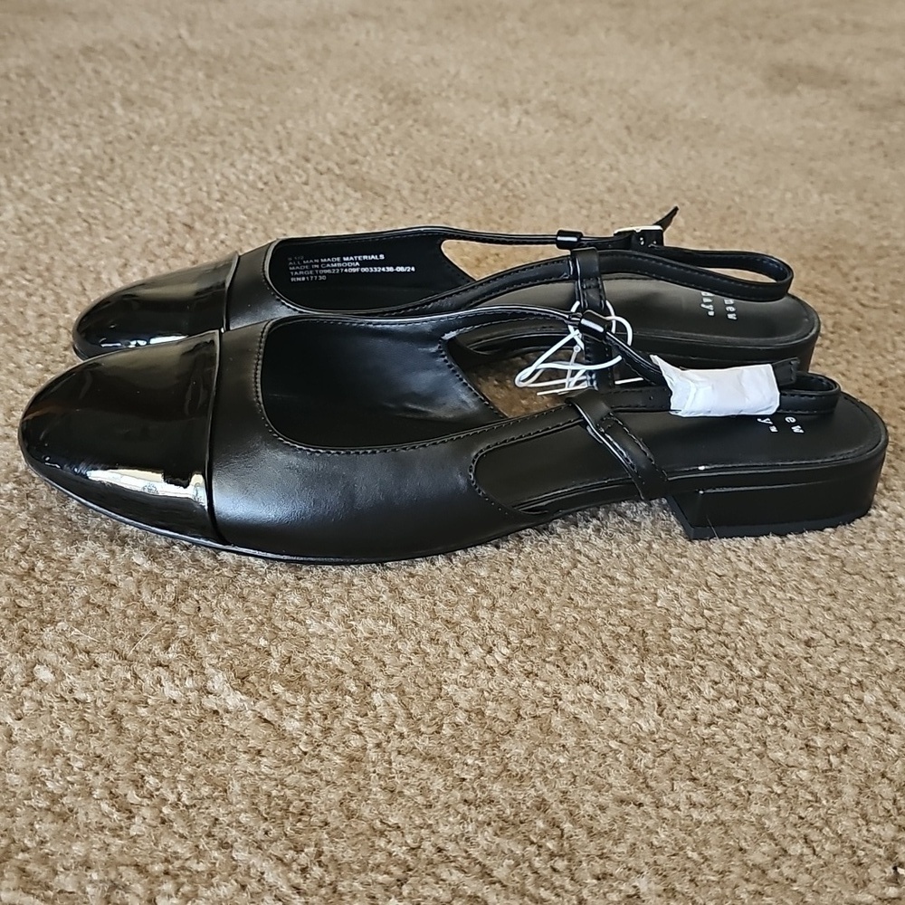 A New Day Black Maxine Ballet Flats Size 6.5